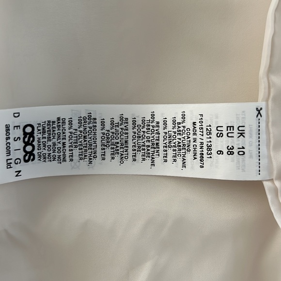 ASOS crème faux leather jacket - Picture 4 of 6